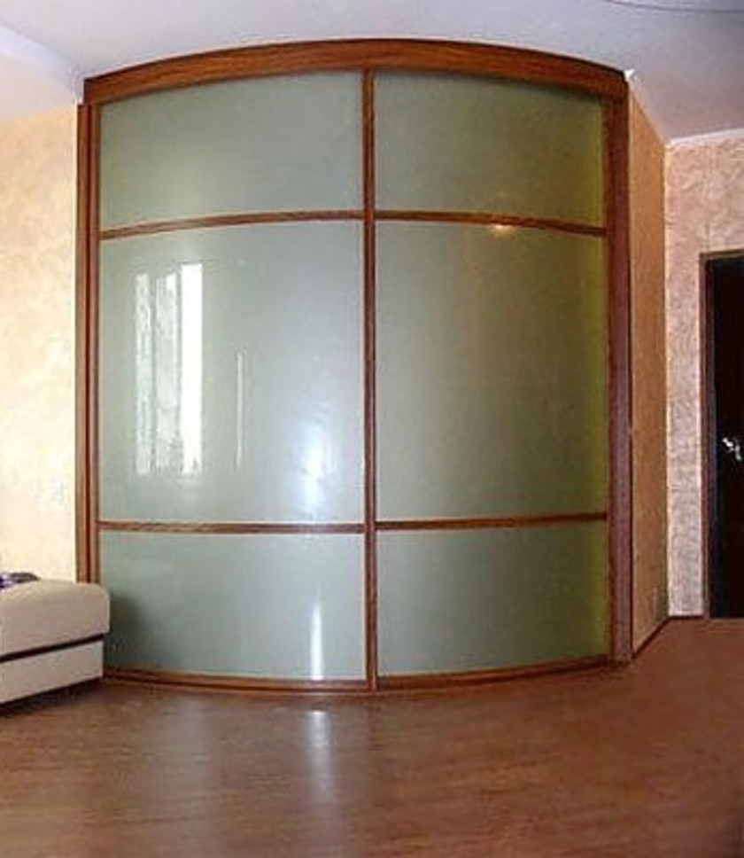 Встроенный шкаф купе радиусный в классическом стиле Петропавловск-Камчатский