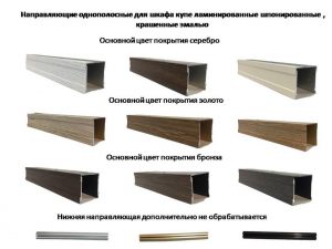 Направляющие однопосные для шкафа купе ламинированные, шпонированные, крашенные эмалью Петропавловск-Камчатский